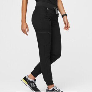 FIGS Black Zamora Jogger Scrub Pants - Small Petite